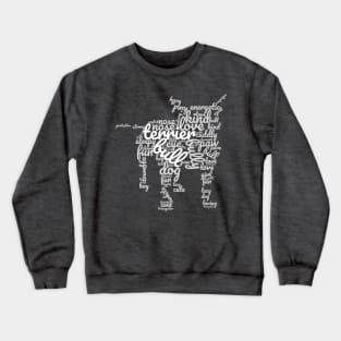 English Bull Terrier Silhouette Word Association Crewneck Sweatshirt